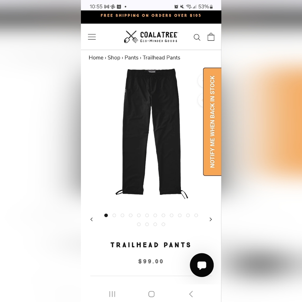 Coalatree Trailhead Pants Sz Womens S